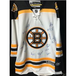 BOSTON BRUINS MULTI PLAYER SIGNED REEBOK HOCKEY JERSEY (CSI COA) W/ BUCYK, LUCIC, BERGERON,THOMAS...