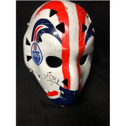 GRANT FUHR SIGNED VINTAGE FIBERGLASS GOALIE MASK ART BY DON SCOTT