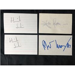 AUTOGRAPHED INDEX CARD LOT (HENRIK SEDIN/ ROBERTO LUONGO...)