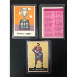 VINTAGE HOCKEY CARD LOT (CALDER TROPHY/ MOORE/ CHECKLIST)