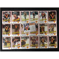 1981 O-PEE-CHEE VANCOUVER CANUCKS SUB-SET HOCKEY CARDS (COMPLETE)