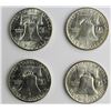 Image 2 : (4) FRANKLIN HALF DOLLARS