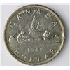 Image 2 : 1947 BLUNT 7 CANADA SILVER DOLLAR
