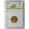Image 1 : 1911 $5 GOLD INDIAN