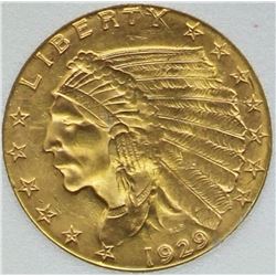 1929 $2.50 GOLD INDIAN