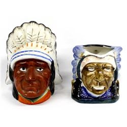 Japanese Porcelain Native American Bank & Pitcher