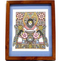 Original Native American Hopi Ron Koopee Painting