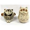 Image 1 : 2 Vintage Native American Acoma Pottery Owls