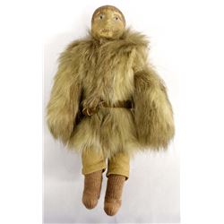 Antique Northwest Coast Eskimo Carved Wood Doll