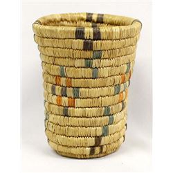 Native American Eskimo Cylindrical Basket