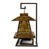Image 1 : Arts & Crafts Copper and Stained Glass Lantern