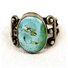 Image 1 : Native American Navajo Sterling Turquoise Ring, 7