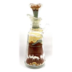 Colored Sand Art in Vintage Anchor Hocking Cruet