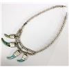 Image 2 : Vintage Navajo Sterling Turquoise Necklace
