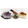 Image 1 : Amethyst Crystals, Creedite Crystals, & Gem Bird