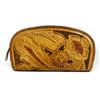 Image 1 : Vintage Hand Tooled Leather Clutch Purse