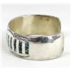 Image 2 : Navajo Sterling Chip Inlay Turquoise Bracelet