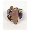 Sterling Silver Multi-Stone Ring, Size 7.25
