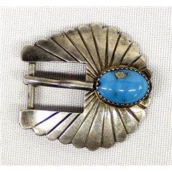 Navajo Sterling Turquoise Belt Buckle