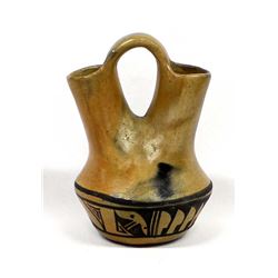 Navajo Pottery Wedding Vase by Jerry Whitethorn