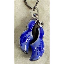 Vintage Silver Clogs Necklace made in Holland