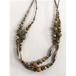 Vintage Navajo Sterling & Jasper Necklace