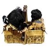 Image 2 : Vintage Basket with 2 Native American Style Dolls