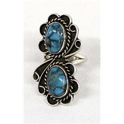 Navajo Sterling Turquoise Ring, Size 7.25