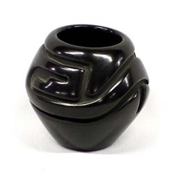 Santa Clara Carved Pottery Jar, Stella Chavarria