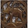 Image 2 : Ornate Asian Carved Wood Relief Panelm with Lotus Blossoms