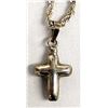 Image 1 : Sterling & 14KT Gold Bracelet with Cross Charm