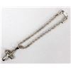 Image 2 : Sterling & 14KT Gold Bracelet with Cross Charm