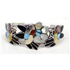 Image 1 : Vintage Zuni Sterling Inlay Hummingbird Bracelet