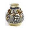 Image 1 : Chinese Pottery Vase with Beaded Embellishments