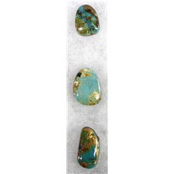 3 Evan's Mine Baja California Turquoise Cabochons