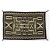 Image 1 : Navajo Storm Pattern Wool Textile Rug, Yellowhair
