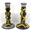 Image 1 : Pair of Talavera Pottery Candlestick Holders