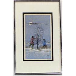 Creek-Seminole Print by Johnny Tiger, Jr. (1940-2015)