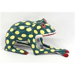 Mexican Carved Wood Frog