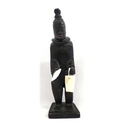 Canadian Inuit Carved Stone Figure by P.M. Petersen of Greenland