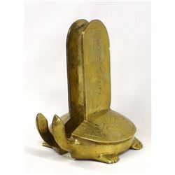 Vintage Korean Brass Turtle Bookends