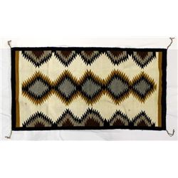 Navajo Serrated Diamond Wool Textile Rug
