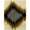 Image 2 : Navajo Serrated Diamond Wool Textile Rug