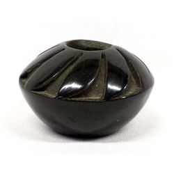 Santa Clara Carved Pottery Jar by Pauline Salazar