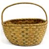 Native American Micmac Single Handled Basket