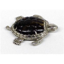 Antique Nickel Silver Turtle Matchbox/Vesta, ca. 1900’s