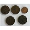 Image 2 : 5 - Canadian Half cent  & Tokens; Nova Scotia, New Brunswick, Province of Canada & Bank of Montreal