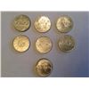 Image 1 : 7 Canadian Silver Dollars 1961 to 1967