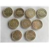 Image 1 : 9 Canadian Silver Dollars from 1960's