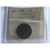 Image 1 : 1858 ICCS Certified 20¢ Silver Coin Rotated Dies VF20